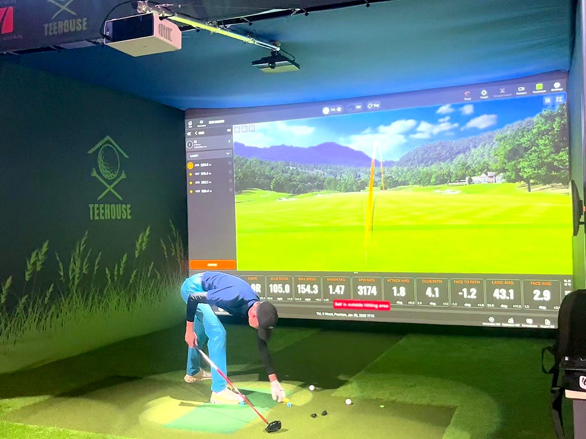 Trackman-Daten auf der großen Leinwand